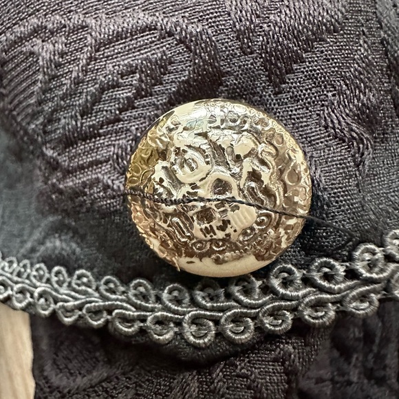 Steampunk Pirate Brocade Black Jacket ~ Men’s S - Picture 9 of 17